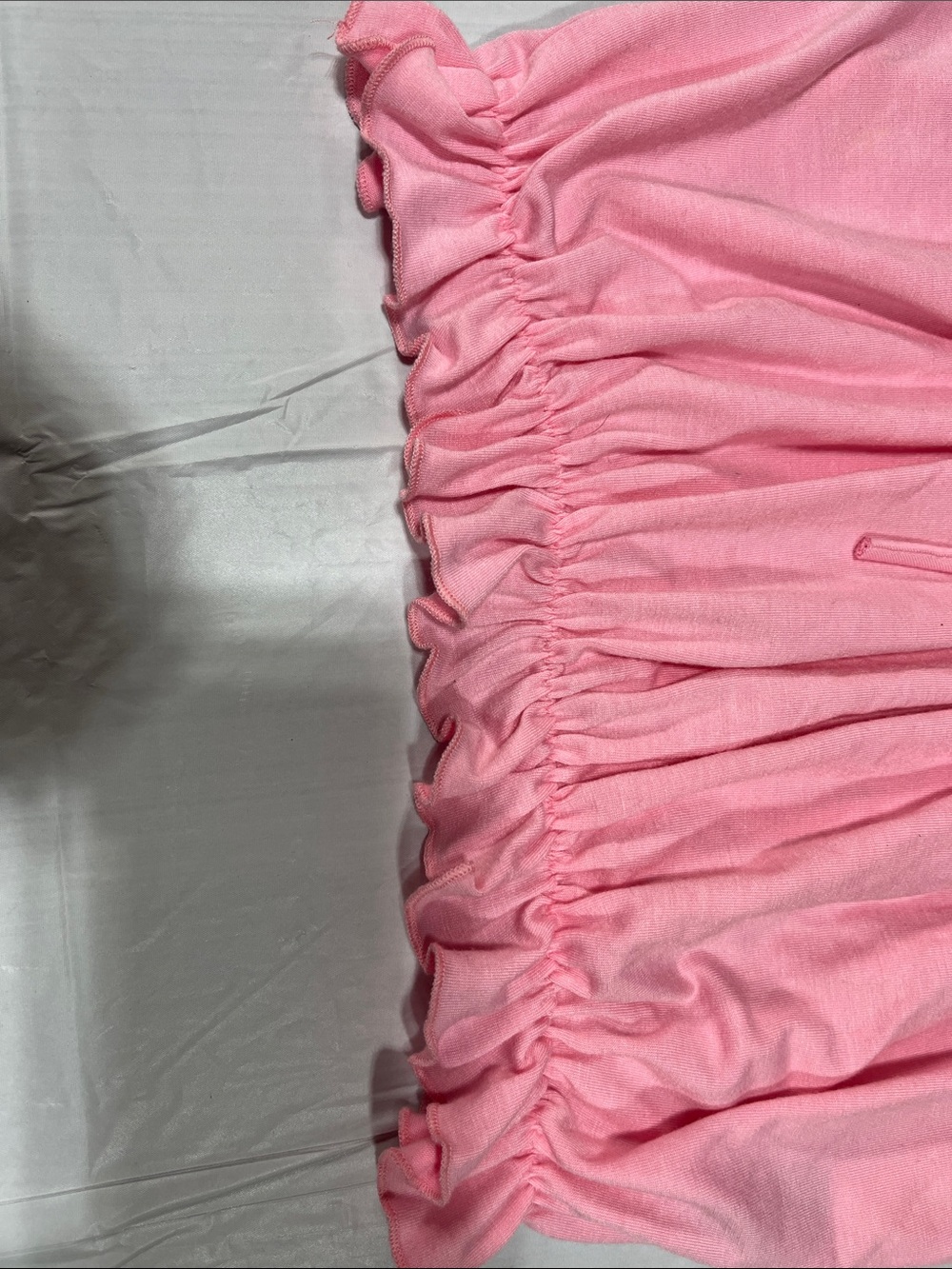 Pink Drawstring Ruffle Hem Cami Top - Picture 3 of 7